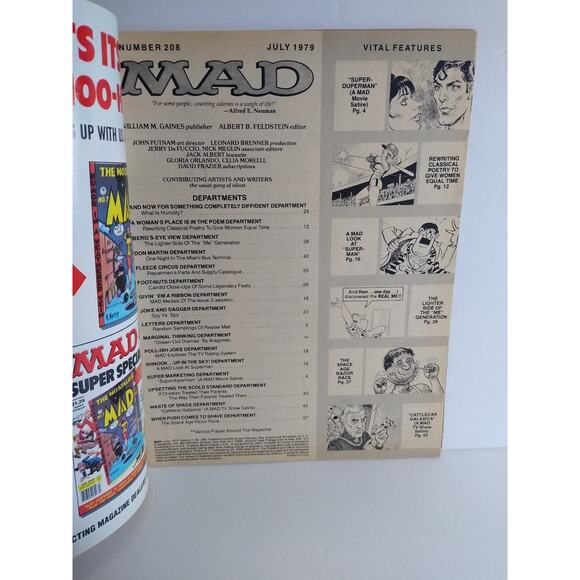 MAD Magazine #208 Mad July 1979 Comic Book Superman Cover Battlestar Galactica - Picture 2 of 5